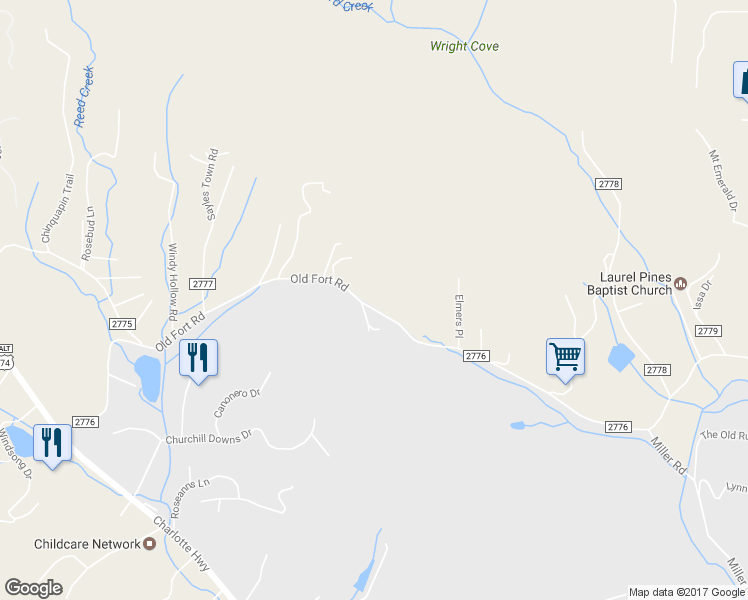 map of restaurants, bars, coffee shops, grocery stores, and more near 208 Old Fort Road in Fairview