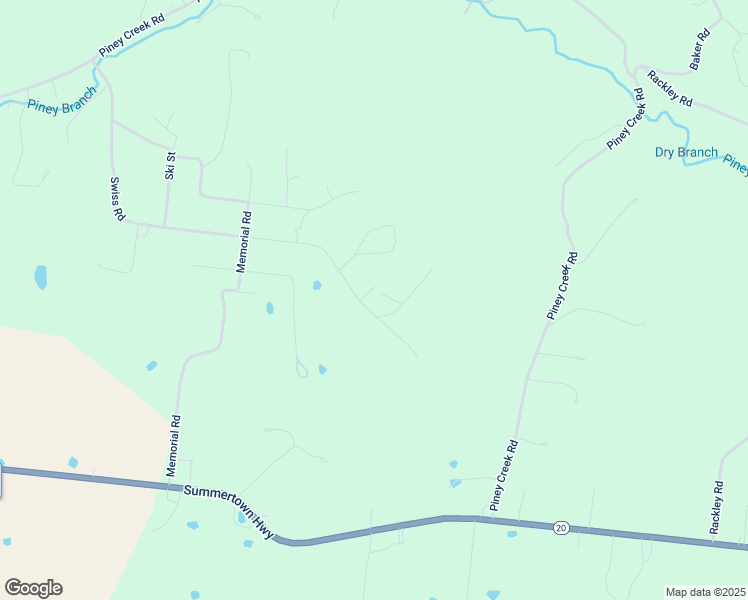 map of restaurants, bars, coffee shops, grocery stores, and more near 205 Swiss Road in Hohenwald