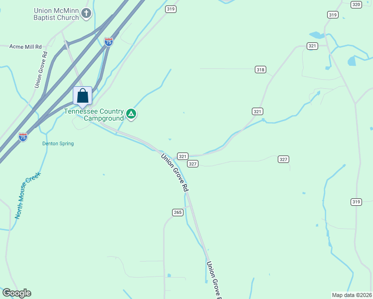map of restaurants, bars, coffee shops, grocery stores, and more near 115 County Road 321 in Niota