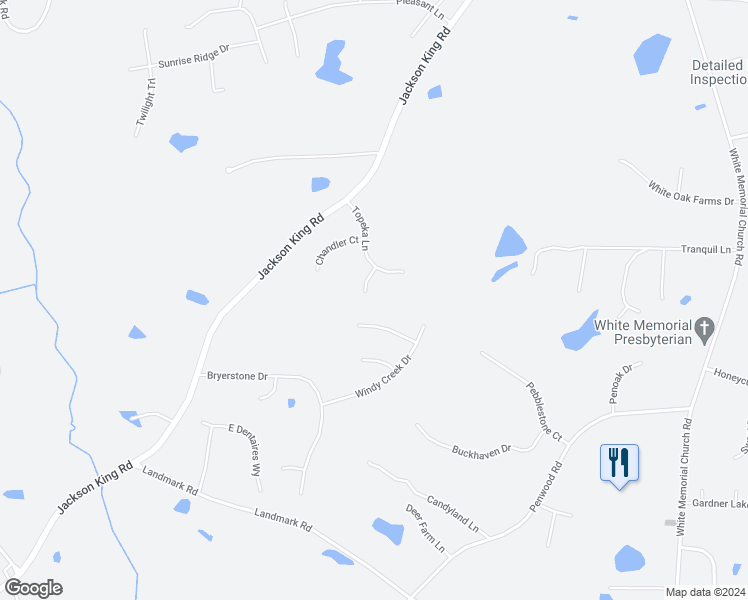 map of restaurants, bars, coffee shops, grocery stores, and more near 115 Danbury Court in Johnston County