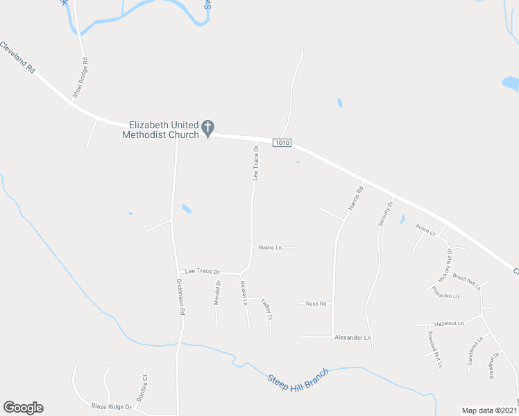 map of restaurants, bars, coffee shops, grocery stores, and more near 143 Lee Trace Drive in Smithfield