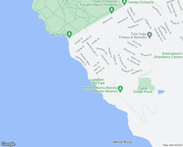 map of restaurants, bars, coffee shops, grocery stores, and more near 1980 Sherwood Drive in Cambria
