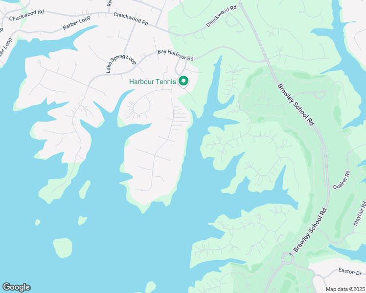 map of restaurants, bars, coffee shops, grocery stores, and more near 116 Chinook Lane in Mooresville