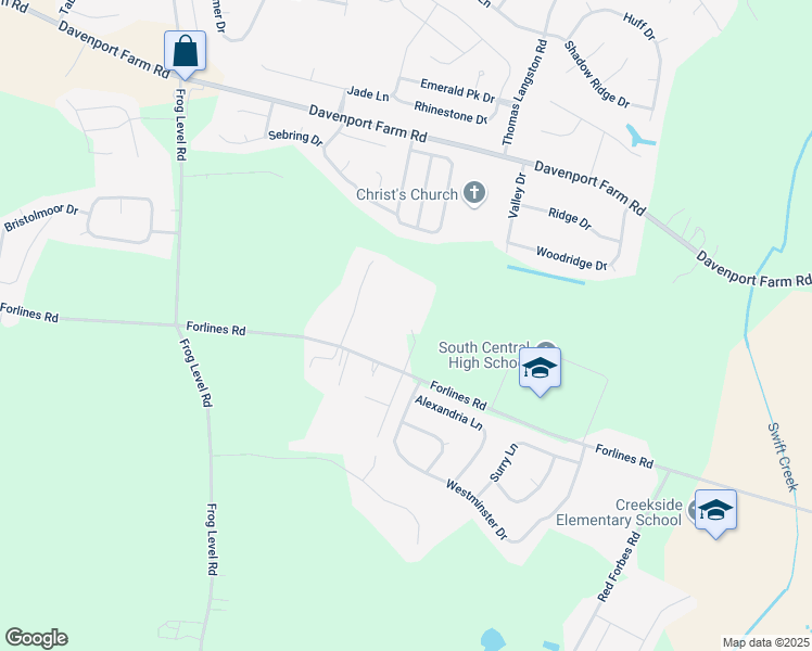 map of restaurants, bars, coffee shops, grocery stores, and more near 2380 Vineyard Drive in Winterville