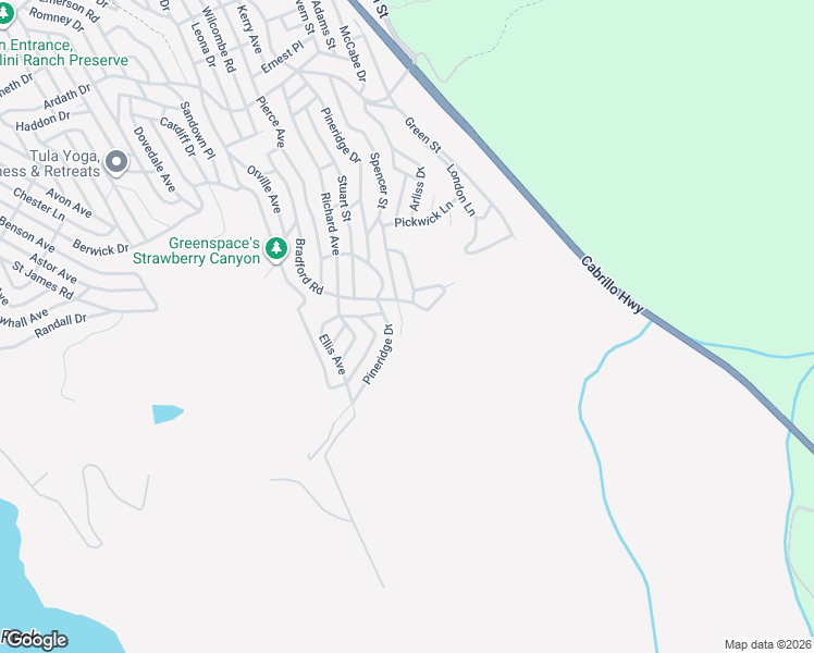 map of restaurants, bars, coffee shops, grocery stores, and more near 1420 Spencer Street in Cambria