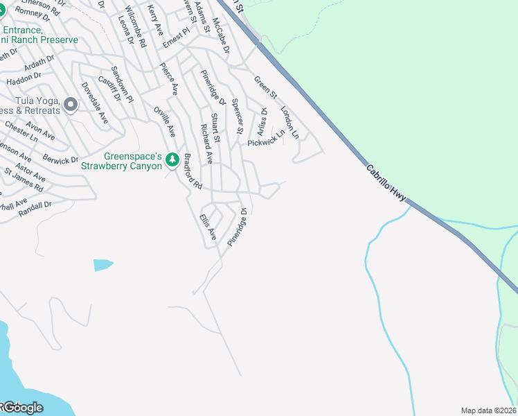 map of restaurants, bars, coffee shops, grocery stores, and more near 1420 Spencer Street in Cambria