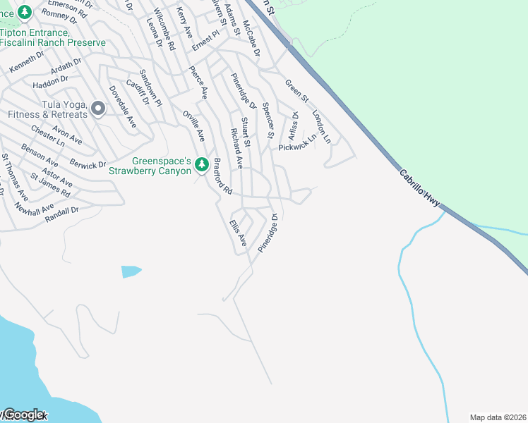 map of restaurants, bars, coffee shops, grocery stores, and more near Norton Lane in Cambria