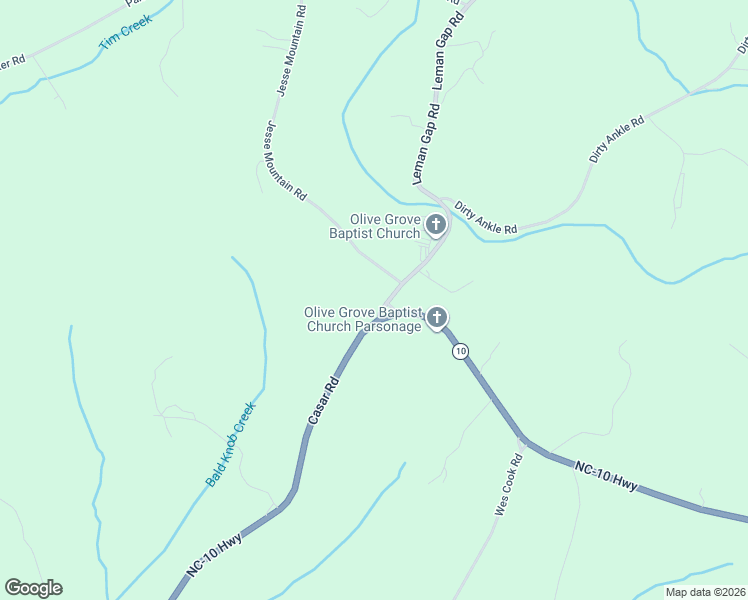 map of restaurants, bars, coffee shops, grocery stores, and more near 103 Leman Gap Road in Casar