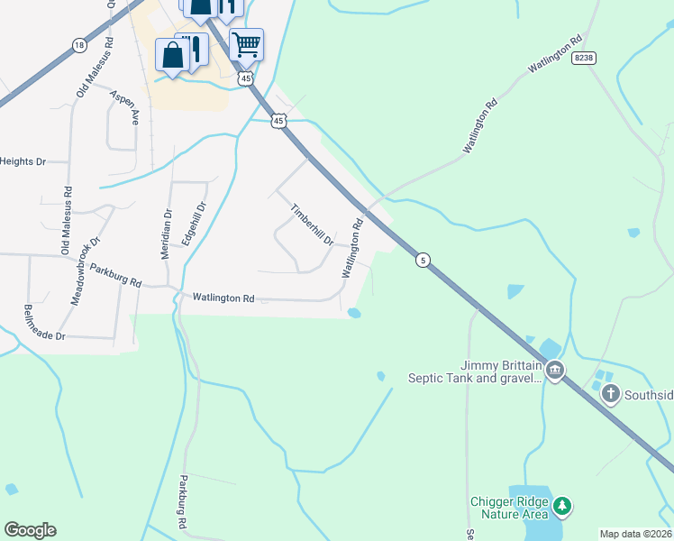 map of restaurants, bars, coffee shops, grocery stores, and more near 29 Watlington Road in Jackson