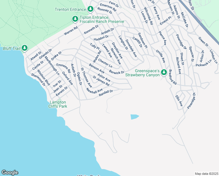 map of restaurants, bars, coffee shops, grocery stores, and more near 1596 Saint James Road in Cambria