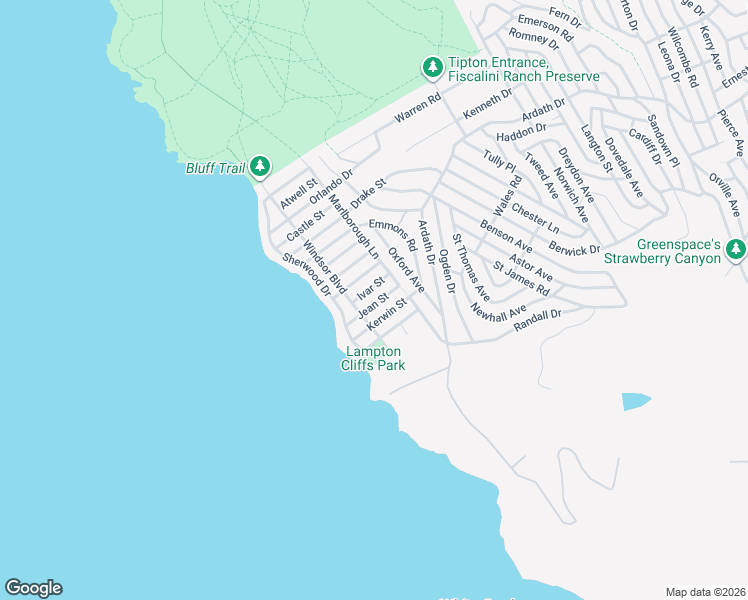 map of restaurants, bars, coffee shops, grocery stores, and more near 385 Jean Street in Cambria