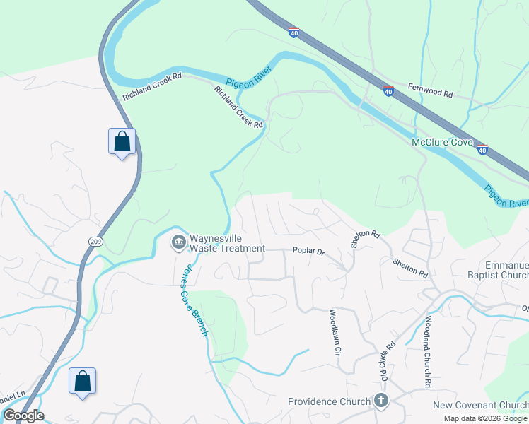 map of restaurants, bars, coffee shops, grocery stores, and more near 421 Glenwood Drive in Clyde