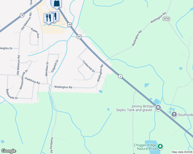 map of restaurants, bars, coffee shops, grocery stores, and more near 29 Watlington Road in Jackson