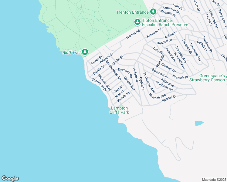 map of restaurants, bars, coffee shops, grocery stores, and more near 305 Ivar Street in Cambria