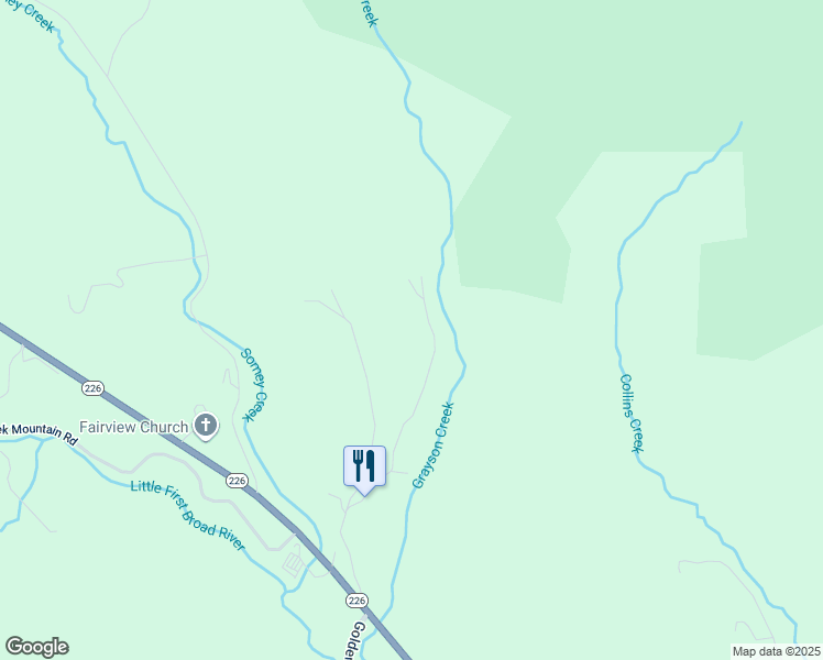 map of restaurants, bars, coffee shops, grocery stores, and more near 487 Redbud Lane in Bostic