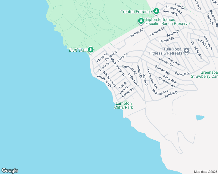 map of restaurants, bars, coffee shops, grocery stores, and more near 2107 Sherwood Drive in Cambria