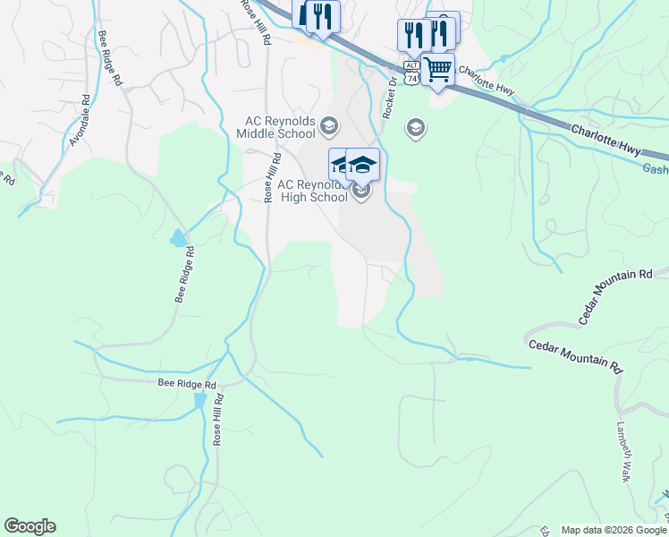 map of restaurants, bars, coffee shops, grocery stores, and more near 35 Cedar Farm Road in Asheville