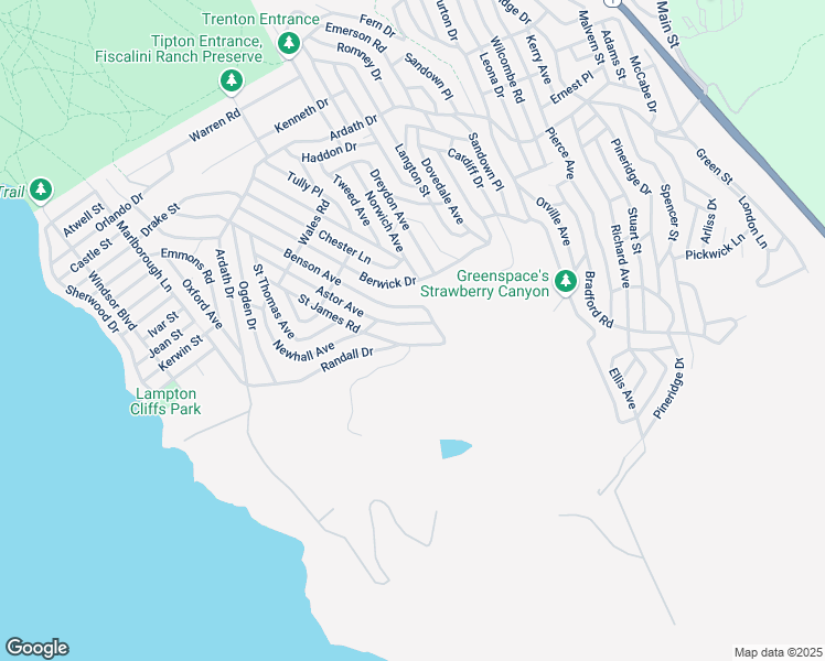 map of restaurants, bars, coffee shops, grocery stores, and more near 1441 Astor Avenue in Cambria