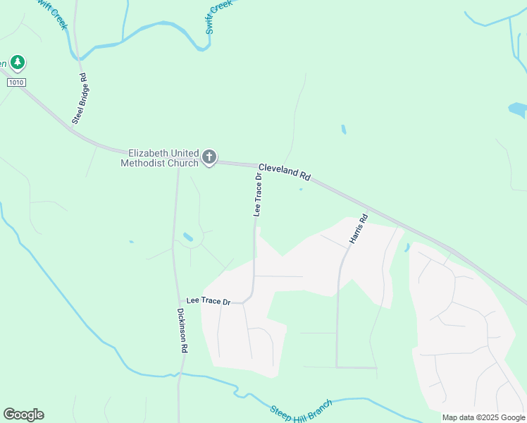 map of restaurants, bars, coffee shops, grocery stores, and more near 129 Lee Trace Drive in Smithfield