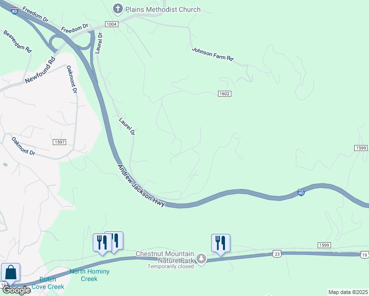 map of restaurants, bars, coffee shops, grocery stores, and more near 393 Richards Ridge in Canton