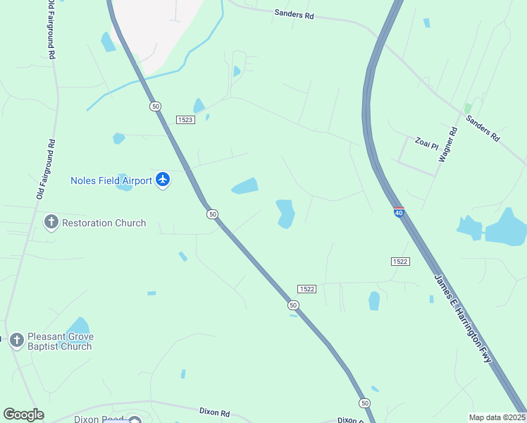 map of restaurants, bars, coffee shops, grocery stores, and more near 12612 North Carolina 50 in Johnston County