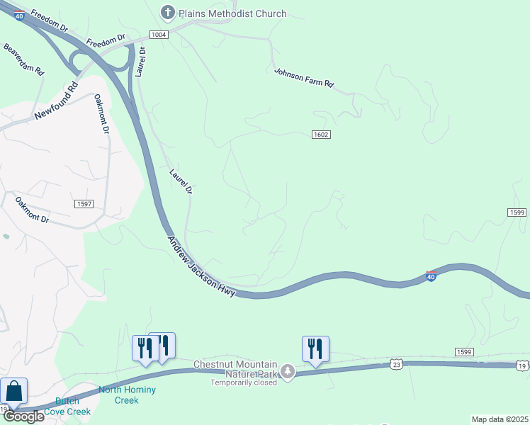 map of restaurants, bars, coffee shops, grocery stores, and more near 393 Richards Ridge in Canton
