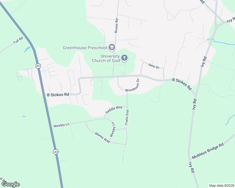 map of restaurants, bars, coffee shops, grocery stores, and more near 2140 Woodmoor Drive in Greenville