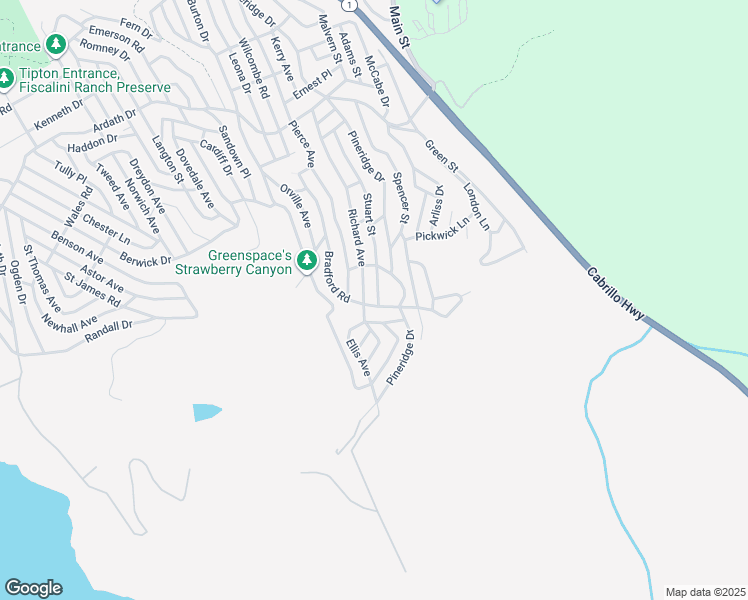 map of restaurants, bars, coffee shops, grocery stores, and more near 1511 Stuart Street in Cambria