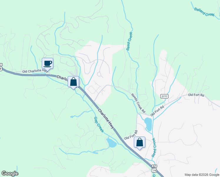 map of restaurants, bars, coffee shops, grocery stores, and more near 33 Reeds Creek Road in Fairview