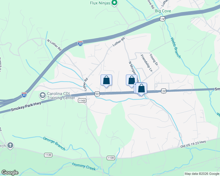 map of restaurants, bars, coffee shops, grocery stores, and more near 11 Eye View Road in Candler
