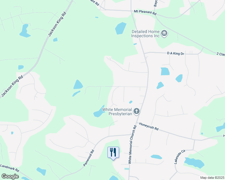 map of restaurants, bars, coffee shops, grocery stores, and more near 376 Tranquil Lane in Johnston County