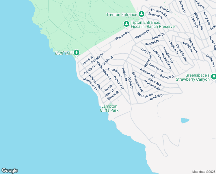 map of restaurants, bars, coffee shops, grocery stores, and more near 347 Ivar Street in Cambria