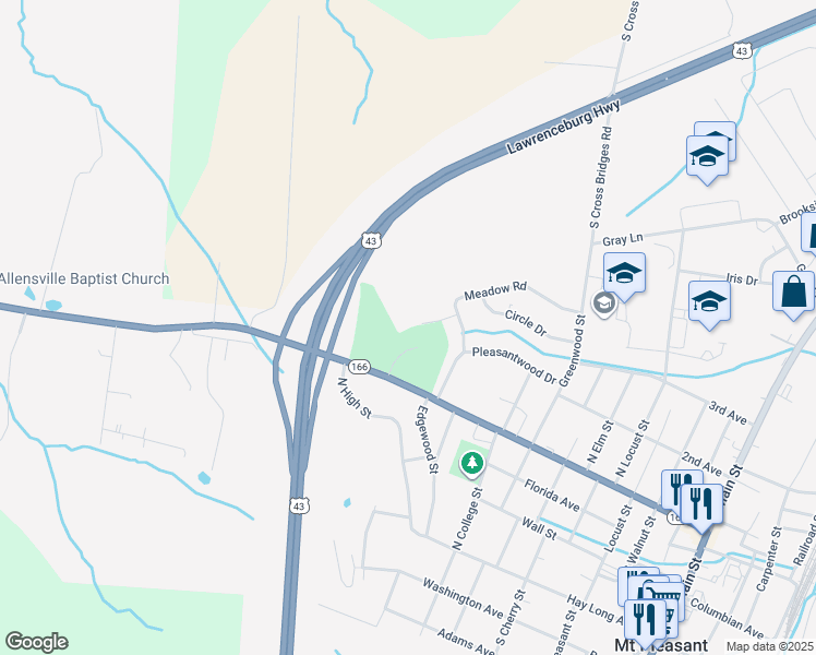 map of restaurants, bars, coffee shops, grocery stores, and more near 900-910 Hidden Acres Drive in Mount Pleasant