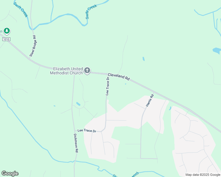 map of restaurants, bars, coffee shops, grocery stores, and more near 121 Lee Trace Drive in Smithfield