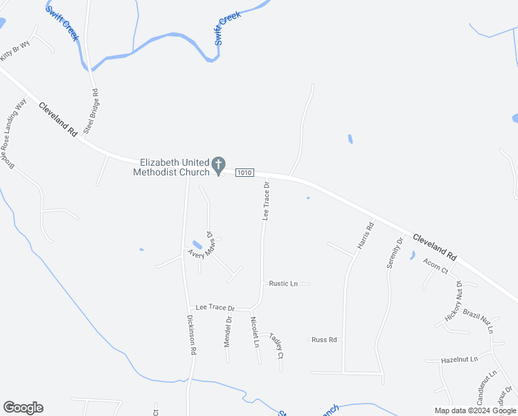 map of restaurants, bars, coffee shops, grocery stores, and more near 120 Lee Trace Drive in Smithfield