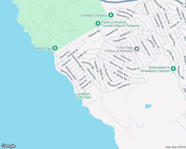 map of restaurants, bars, coffee shops, grocery stores, and more near 1950 Oxford Avenue in Cambria