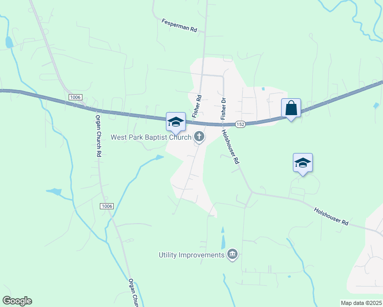 map of restaurants, bars, coffee shops, grocery stores, and more near 500 West Park Drive in Rockwell