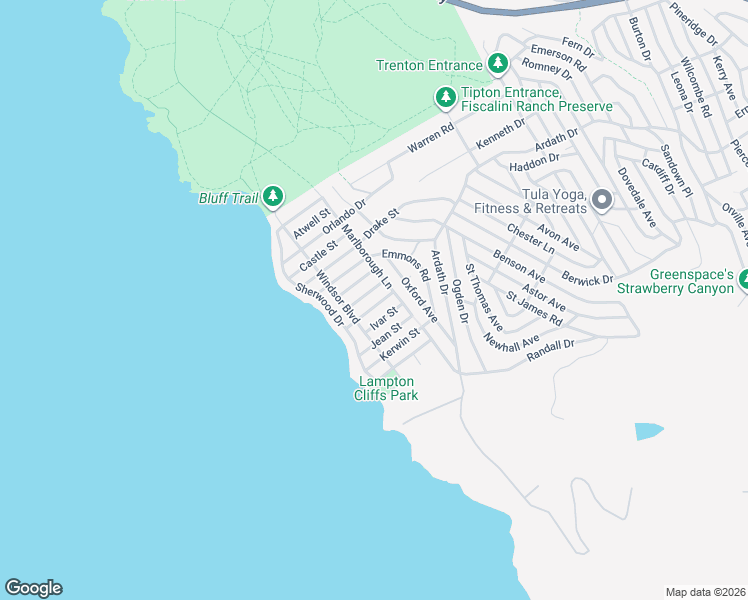 map of restaurants, bars, coffee shops, grocery stores, and more near 361 Harvey Street in Cambria
