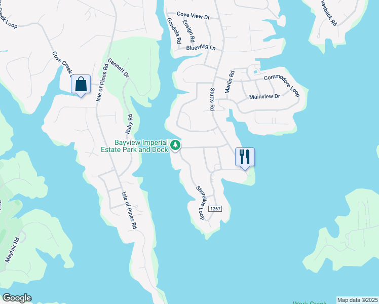 map of restaurants, bars, coffee shops, grocery stores, and more near 141 Shoreline Loop in Mooresville