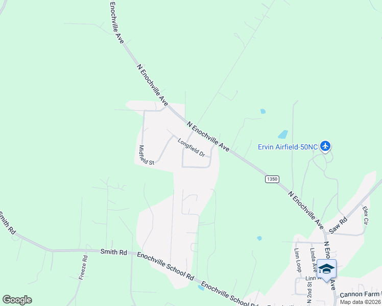 map of restaurants, bars, coffee shops, grocery stores, and more near 175 Longfield Drive in Mooresville