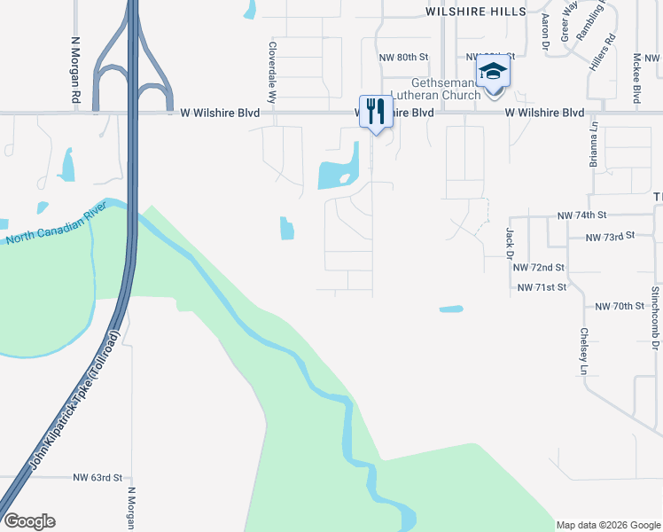 map of restaurants, bars, coffee shops, grocery stores, and more near 7217 Prairie Twyne Drive in Yukon