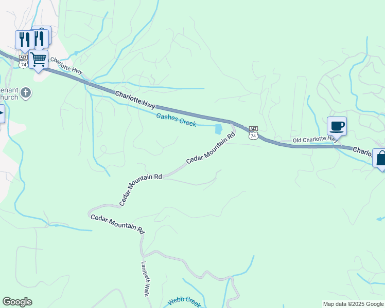 map of restaurants, bars, coffee shops, grocery stores, and more near 29 Cedar Mountain Road in Asheville