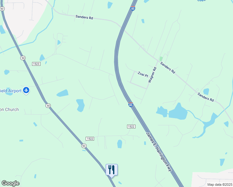 map of restaurants, bars, coffee shops, grocery stores, and more near 163 Tractor Place in Johnston County