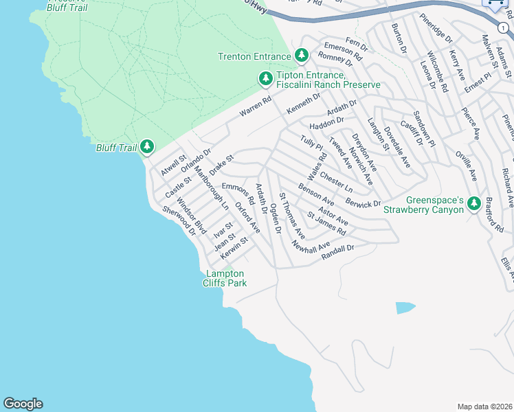 map of restaurants, bars, coffee shops, grocery stores, and more near 1998 Emmons Road in Cambria