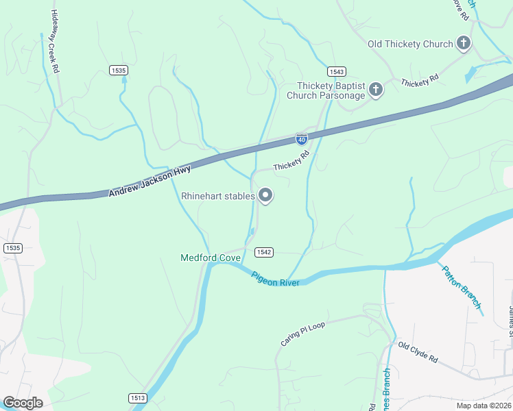 map of restaurants, bars, coffee shops, grocery stores, and more near 1920 Thickety Road in Clyde