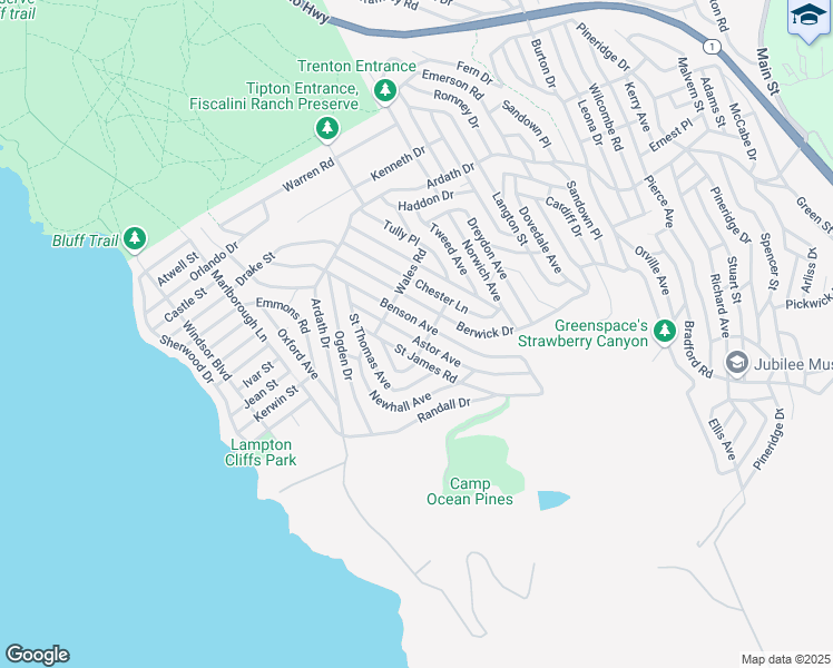 map of restaurants, bars, coffee shops, grocery stores, and more near 1801 Benson Avenue in Cambria