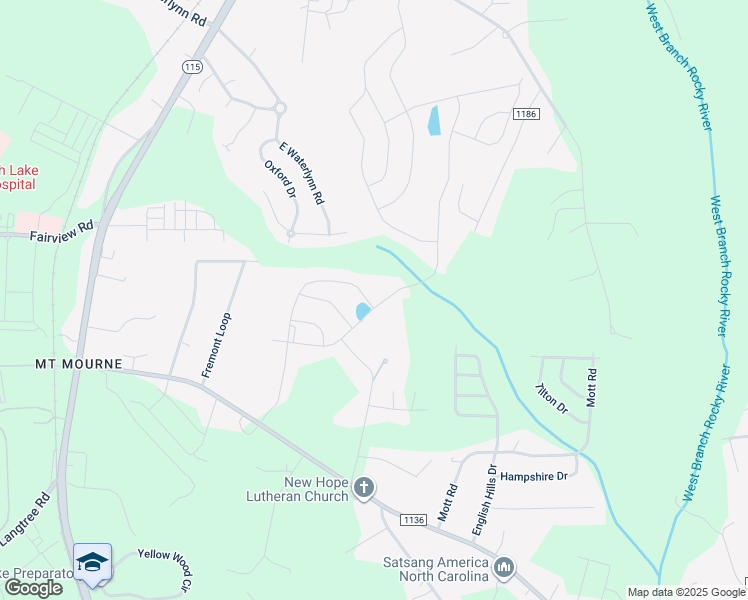 map of restaurants, bars, coffee shops, grocery stores, and more near 153 Stibbs Cross Road in Mooresville