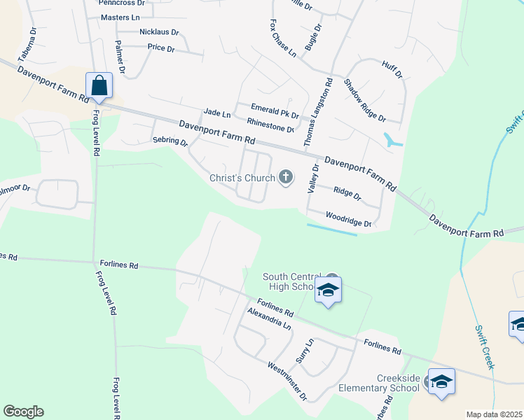 map of restaurants, bars, coffee shops, grocery stores, and more near 2508 A Saddleback Dr in Winterville
