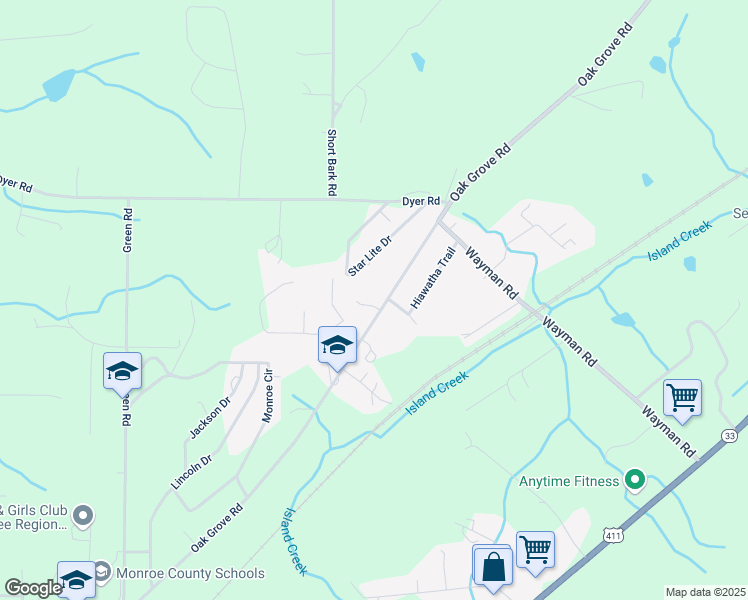 map of restaurants, bars, coffee shops, grocery stores, and more near 421 Oak Grove Road in Madisonville