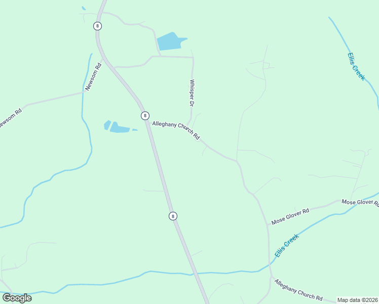 map of restaurants, bars, coffee shops, grocery stores, and more near 360 Alleghany Church Road in Denton